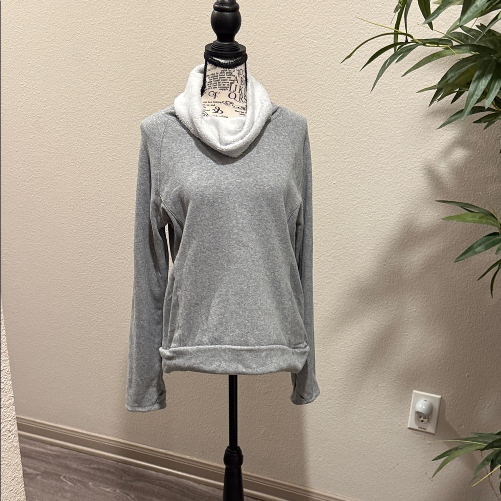 Others Follow Light Gray Cowl Neck Sweater